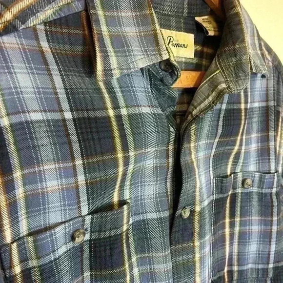 Penmans Vintage Plaid Men's Small Long Sleeve Button Down Shirt 100% Cotton Warm - Picture 3 of 6